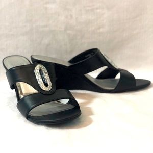 Sz 11 Impo Black wedge sandals